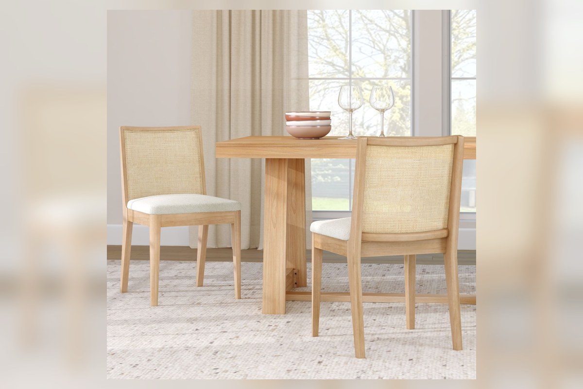 Simple dining chair with clean lines for a solid wood table